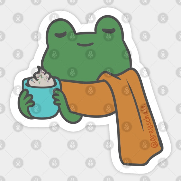 Cozy Frogzy Sticker by greys